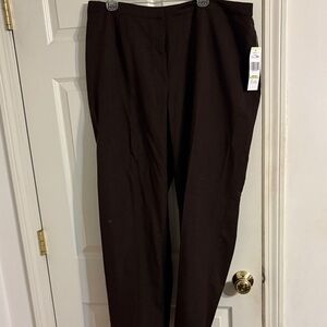 Le Suit Women's Straight Leg Pants - Dark Brown
